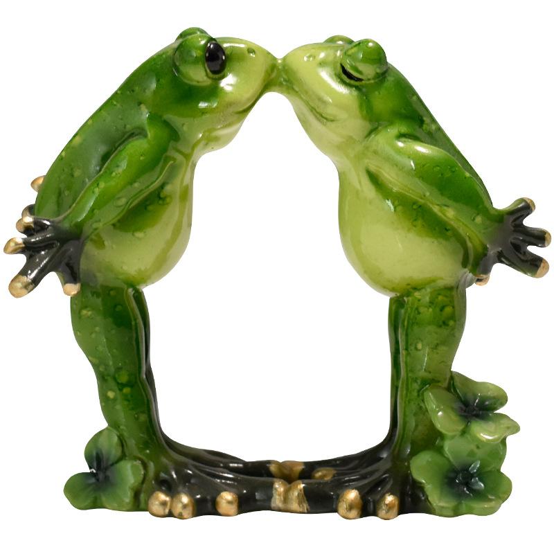 Nordic Yoga Frog Pastoral Animal Resin Crafts Abstract Yoga Frog Sculpture Cartoon Animal Living Room Ornaments Home Decoration
