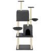 Cat Tree with Sisal Scratching Posts Dark Gray 180 Cm