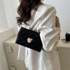 Fashion texture solid color 2025 winter trend casual fashion embroidery thread shoulder crossbody small square bag