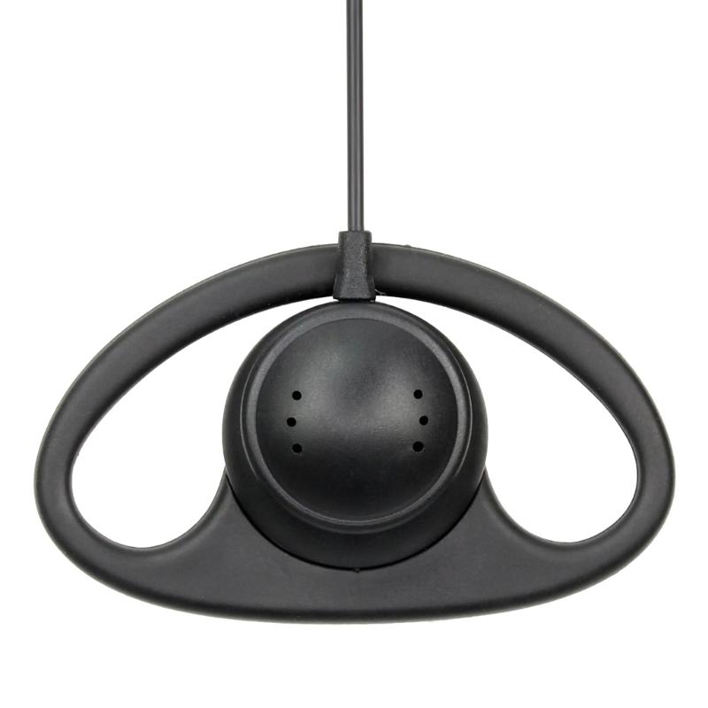 D Shape Soft Ear Hook Earpiece Headset with 360°Rotation Clip PTT Button Clear-sound for nLT-2288 LT-3288 LT-6288