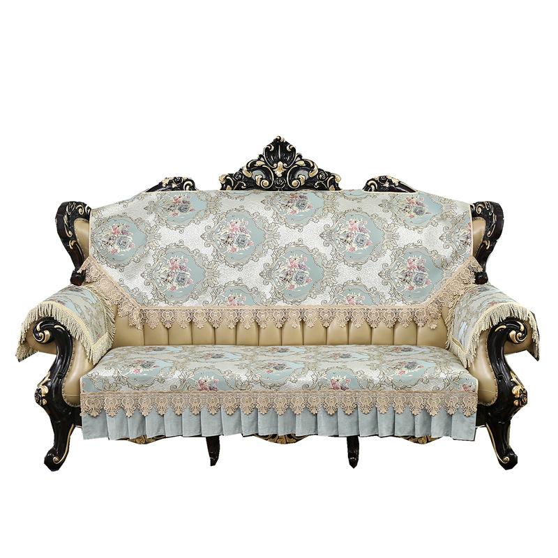 European Sofa Cushion, Living Room Combination Leather Sofa, Non-Slip Seat Cushion, Recliner All-Inclusive Cover Cushion, Armrest Back Towel Cushion