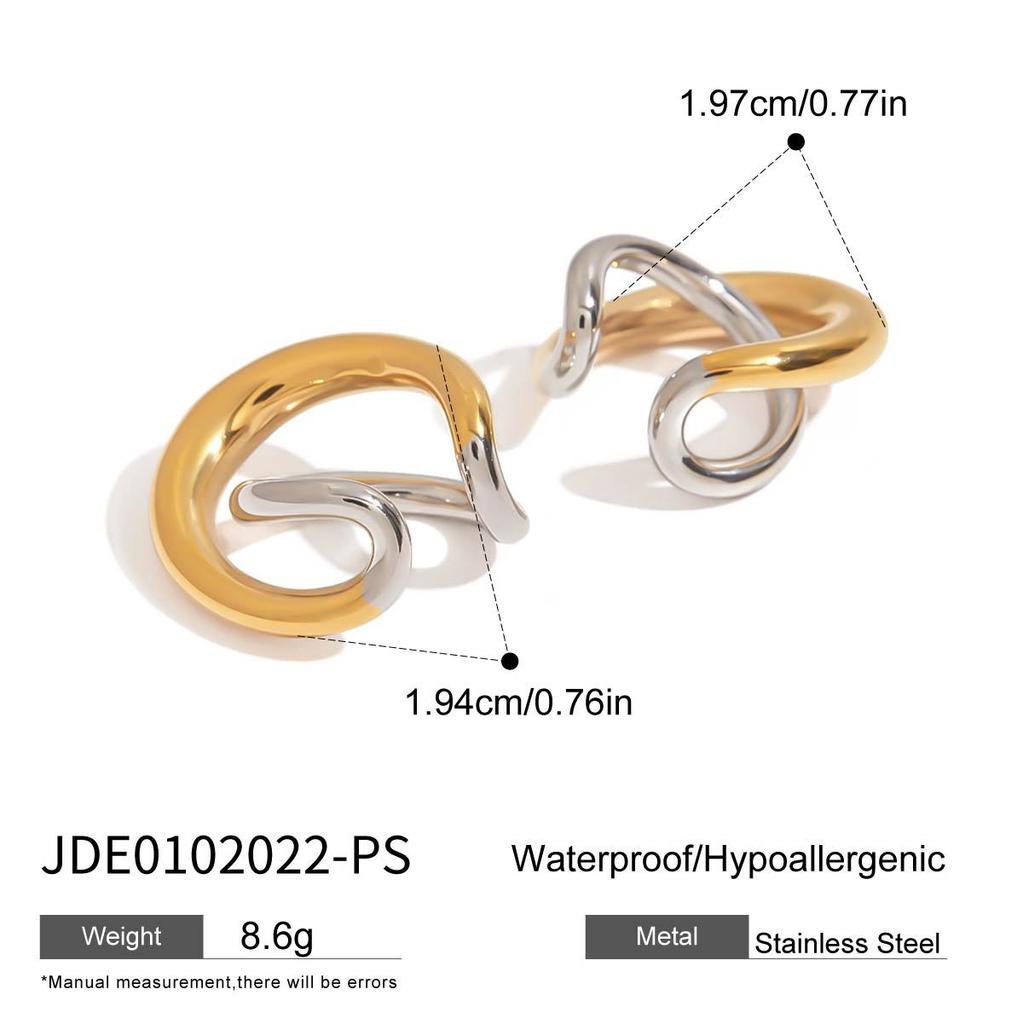 Stainless Steel White Diamond Love Earrings, Earrings Do Not Fade, and Earrings Are Popular.