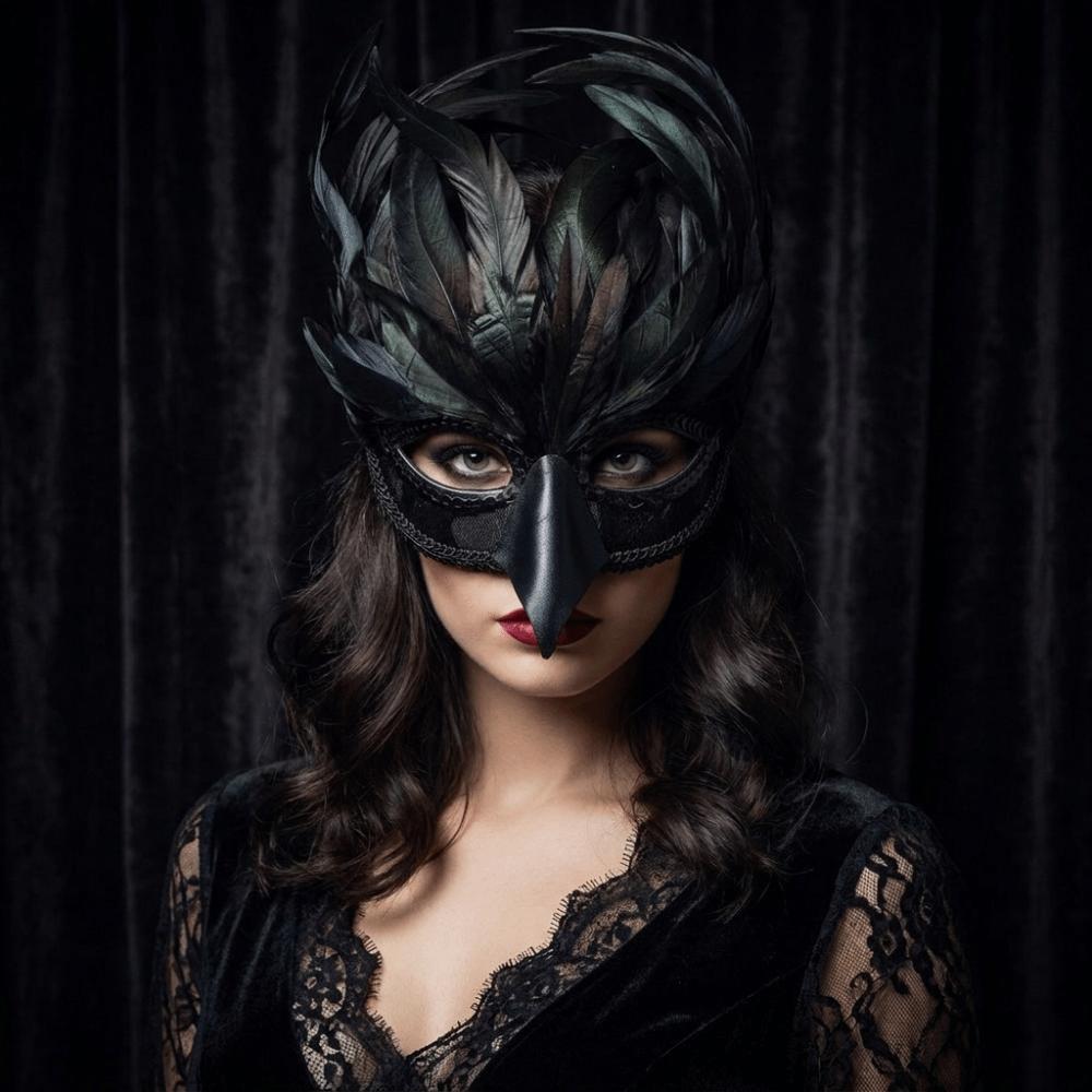 Bird Mouth Half Face Mask Gothic Style Masquerade Mask Makeup Accessory Crow Mask Carnival Event