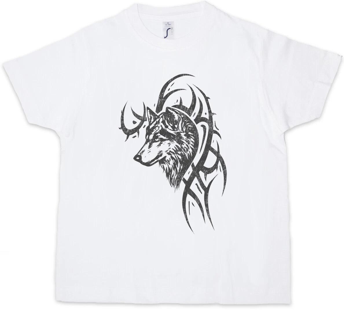 WOLF & TRIBAL Kids Boys kids boys T-Shirt Skull Dragon Vikings Norsemen Thor Valhalla 140