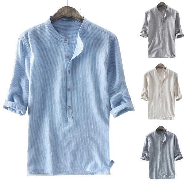 Loose Fit Shirt Round Neck Plus Size 