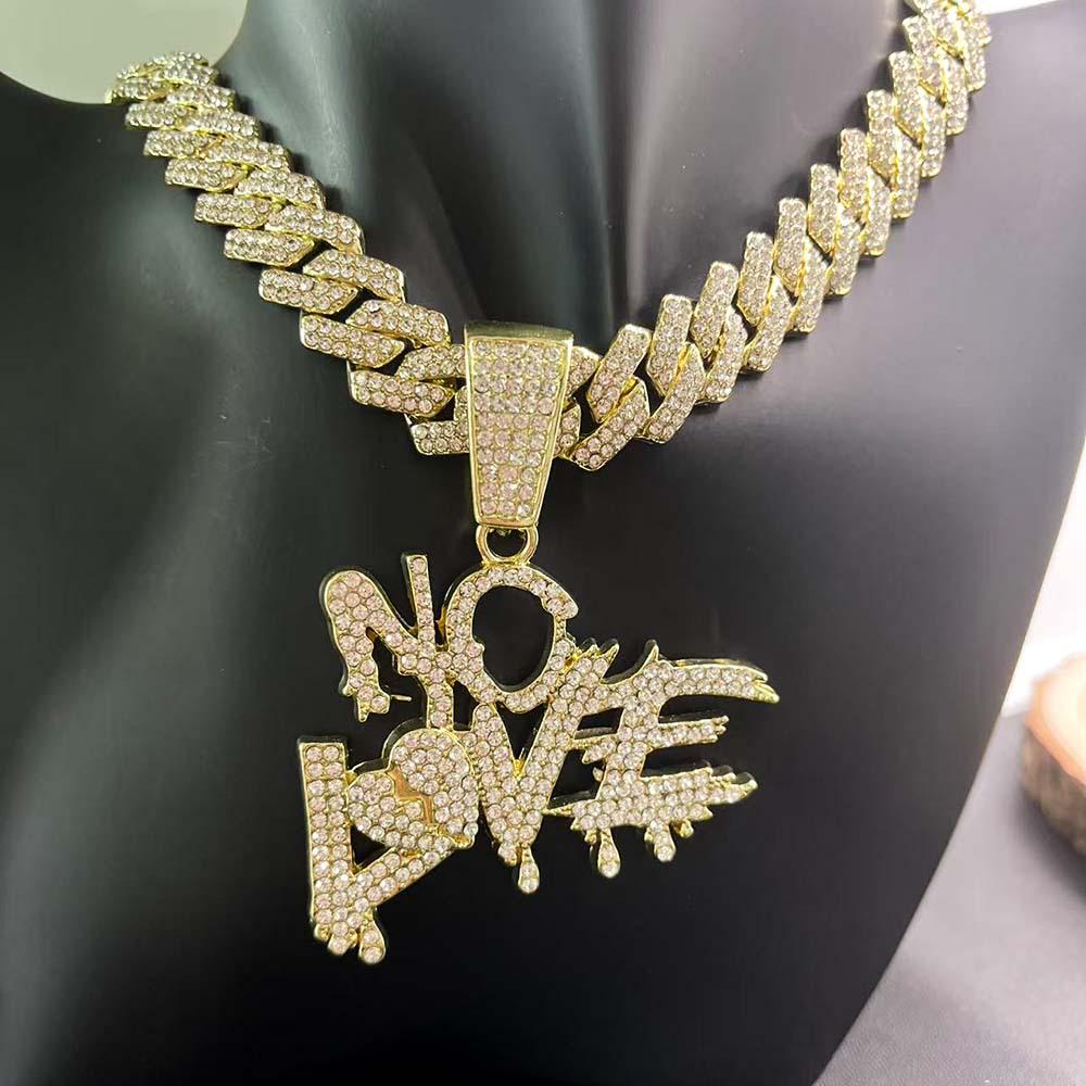 European-American Exaggerated Hip Hop Rhinestone Pendant Jewelry for Men & Women
