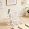 Double Layer Acrylic Whiteboard Marker Stand for 10 Pens And Eraser Classroom Conference Room Supplies