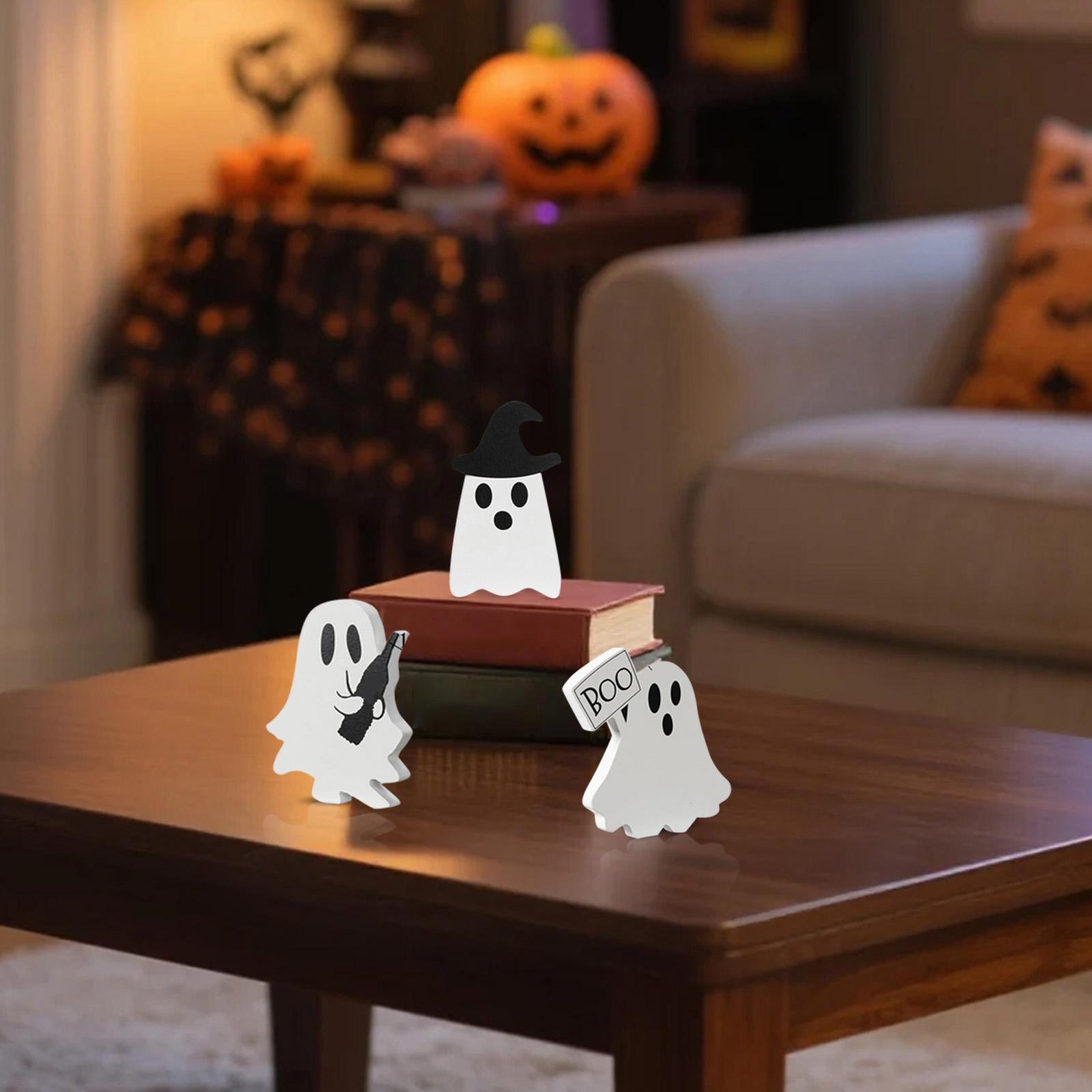 

Хэллоуин Украшения В помещении, Декор для многоярусного подноса на Хэллоуин, Настольная табличка, Милый декор Деревянные таблички, Хэллоуин Украшения для стола Украшения для вечеринки One Size