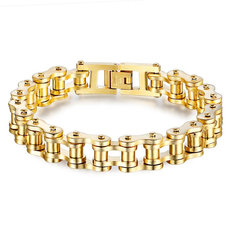4 Color Punk Rock 316L Stainless Steel Biker Mens Bracelet Link Chain Motorcycle Bike Bicycle Chain Bracelets Bangles Jewelry