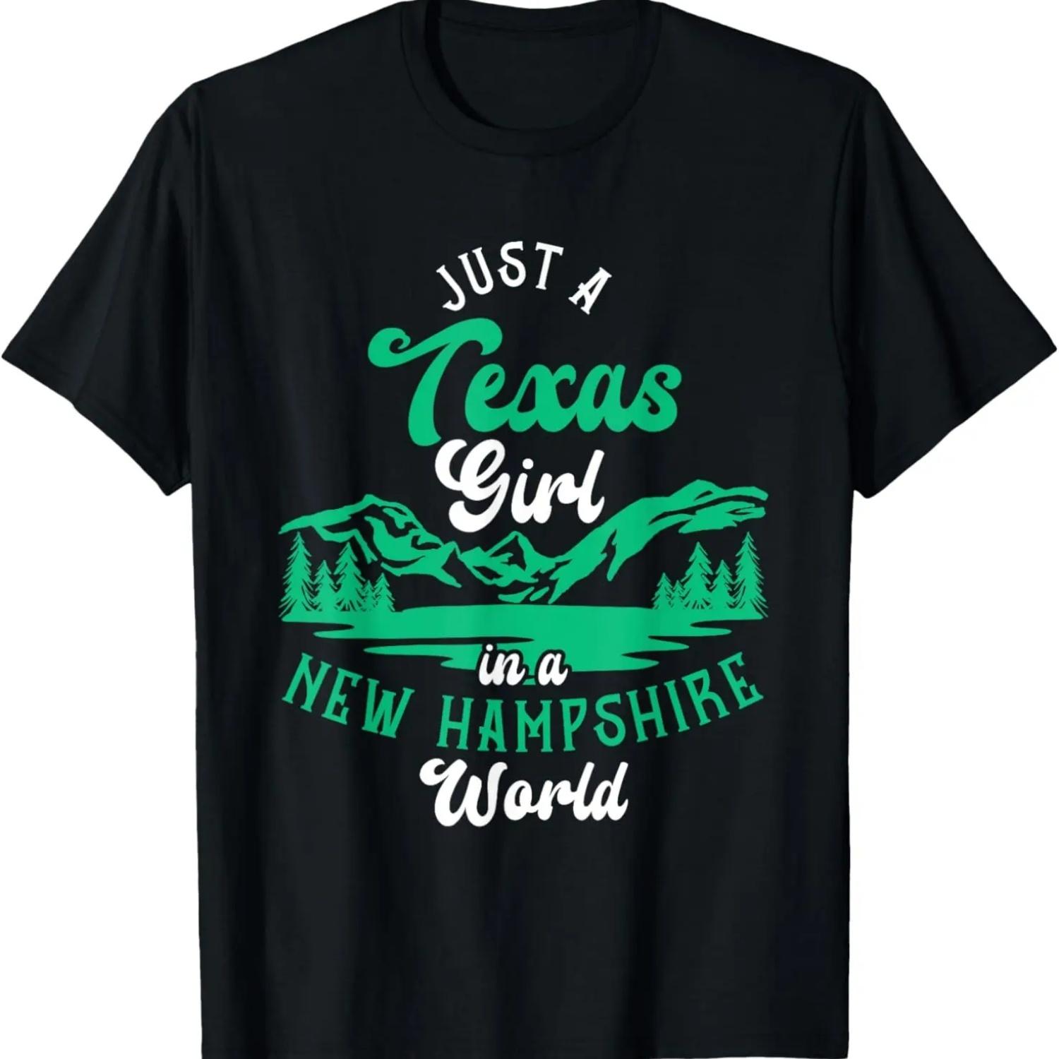 Just A Texas Girl In A New Hampshire World Proud Texans T-Shirt S чёрный