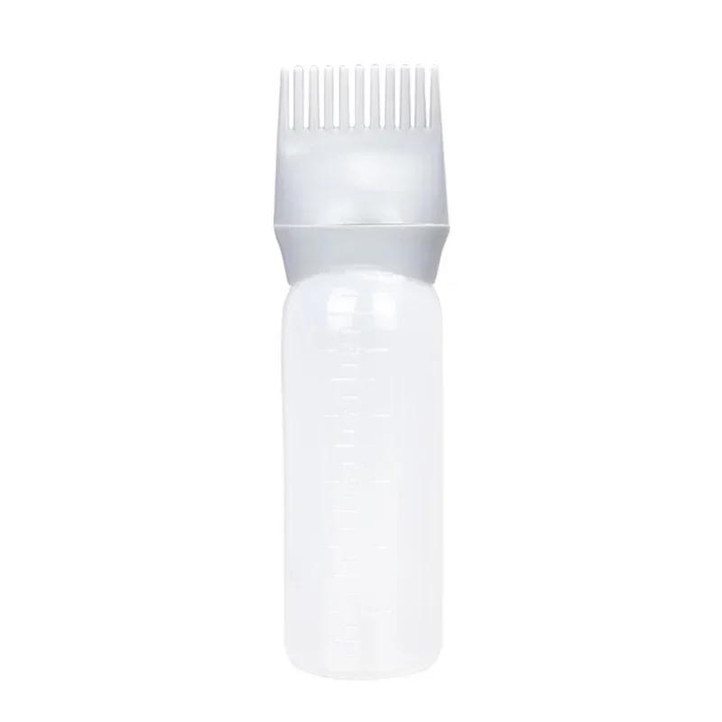 120ml Multicolor Plastic Hair Dye Refillable Bottle Applicator Comb Dispensing Salon Hair Coloring Hairdressing Styling Tool