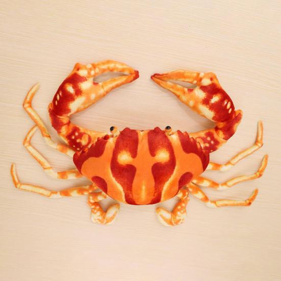Simulation Crab Pillow Soft Sofa Pillow Lovely Hairy Crab Doll Plushies Ornament PP Cotton Stuffed Sea Animal Pillow Plush Crab Doll Toy Birthday Gift