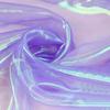 100x140cm Rainbow Laser Yarn Fabric Wrinkled High-Density Organza Fabric Texture Designer Illusion Color Iridescent Organza