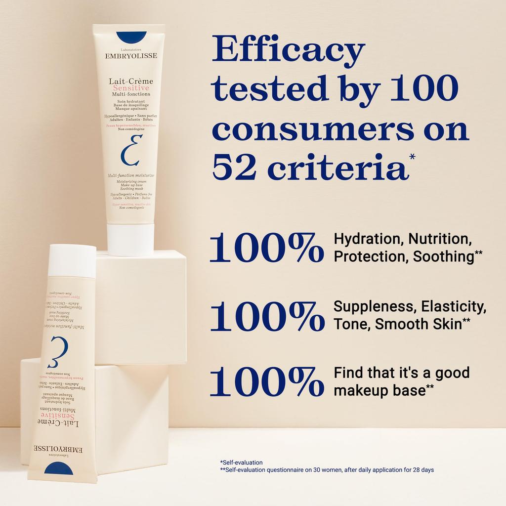 Embryolisse Moisture Cream Sensitive 100ml Makeup Body Care Suitable for Sensitive Skin [Authentic Product] - Fragrance-Free, Moisturizing, Base,