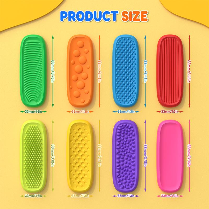 Silicone Sensory Strip Fidget Toys Kids Autism Decompression Calming Fidgeting Toy Adults Stress Desk Anxiety Relief Sensory Toy
