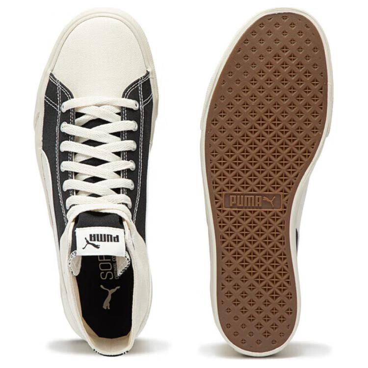 Puma Bari Fashion Comfortable Durable Breathable Mid-Top Canvas Shoes Unisex Sneakers White Black 399317-01