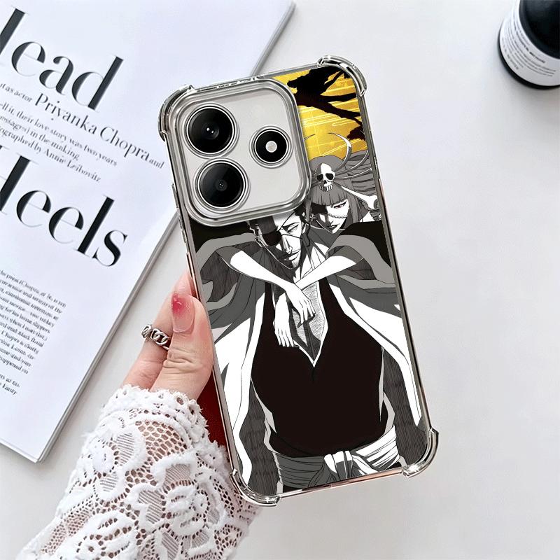Bleach Kyoraku Shunsui Plating Phone Case For Xiaomi Redmi Note 14 15 Pro Plus 13 12 11 11S 11T 10 9S 9 5G Anti-Fall Airabag Cov