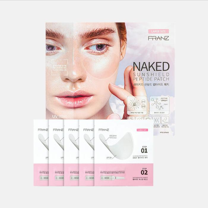Franz Naked Sunshield Peptide Patch L Size 1 Box (5 Servings) Golf Patch UV Protection Large Large, 5 Pieces, 1 Piece