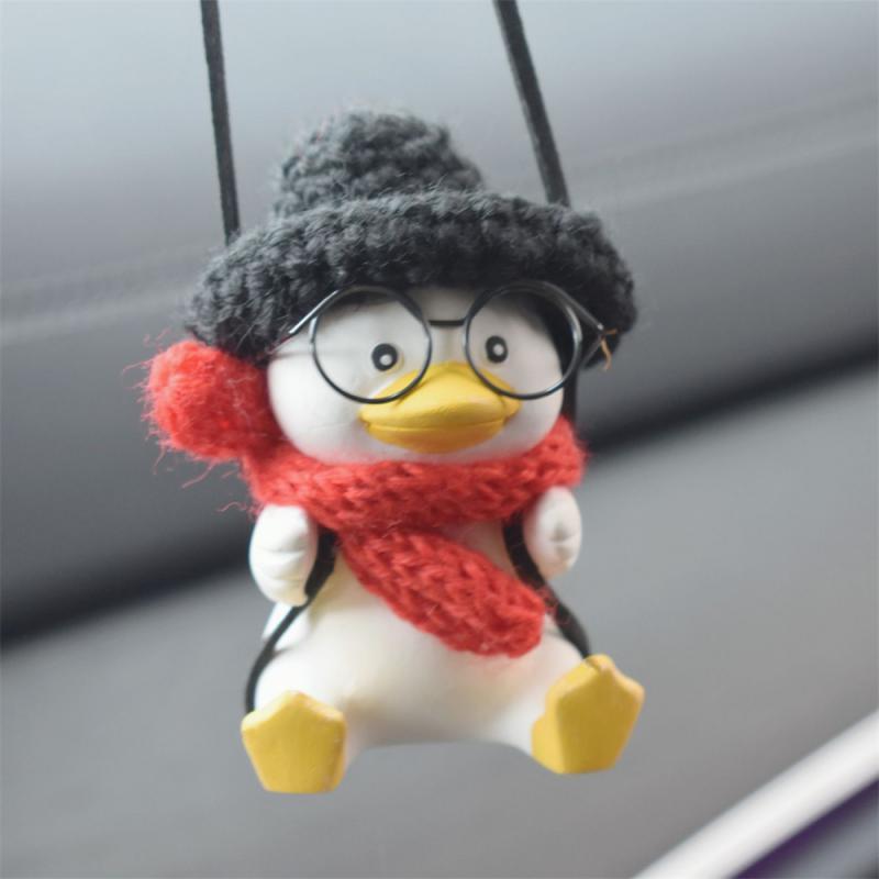 New Cartoon Animal Car Pendant Auto Rearview Mirror Hanging Ornaments For Woman Car Interior Accessories Lucky Gifts