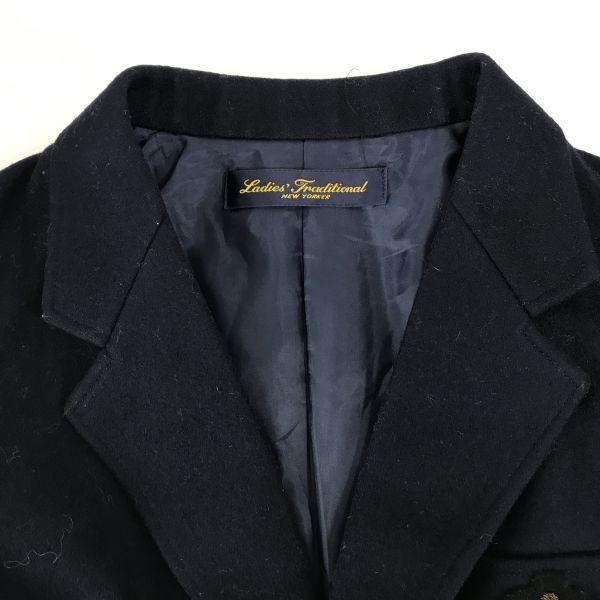 Made In Japan NEW YORKER Wool Navy Blazer Jacket 9 Women M Single New Yorker(USED)