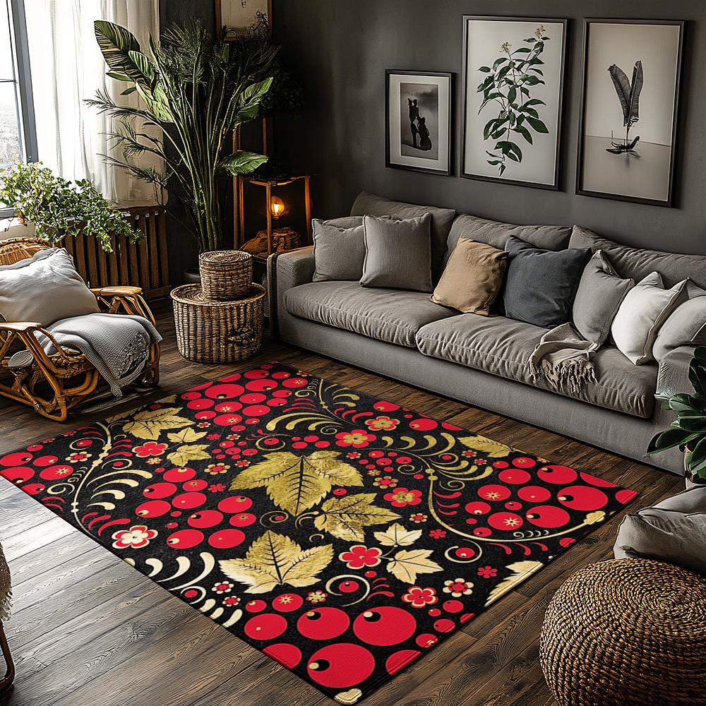 

Floral Area Rug Washable Non Slip Living Room Carpet Modern Abstract Home Decor Indoor Outdoor Mat Farmhouse Entryway Doormat 50x80cm