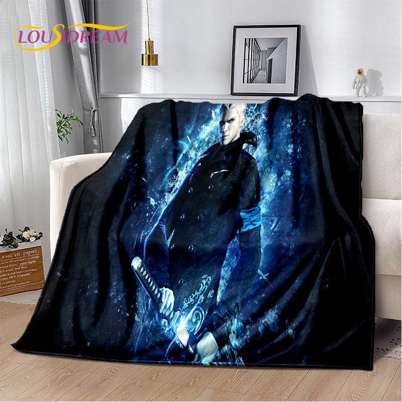 3D D-Devil May Cry DMC Game Gamer Soft Plush Blanket,Flannel Blanket Throw Blanket for Living Room Bedroom Bed Sofa Picnic Cover