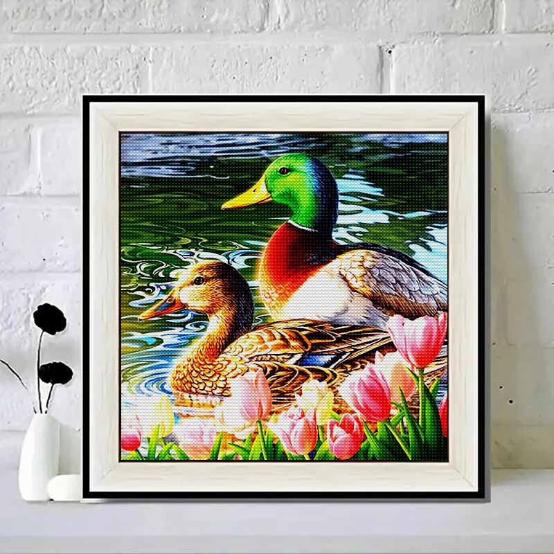 New Arrival 5D DIY Full Circle Diamond Painting "Duck" Embroidery Cross Stitch Home Decor Gift