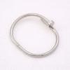 Braccialetto Moda Trendy con Bottone a Pressione Rotondo in Acciaio Inossidabile