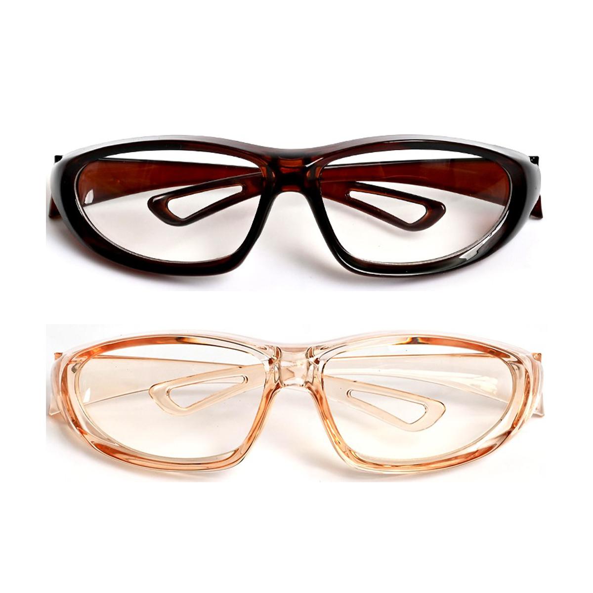 

2PCS Clear Safety Glasses Women Square Anti Fog Blue Light Blocking Glasses Scratch Resistant Work Glass For Men & Nurse