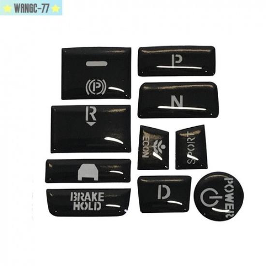 For Honda Accord 2018-21 10pcs Black Gear Shift Switch Button Guard Cover Decal