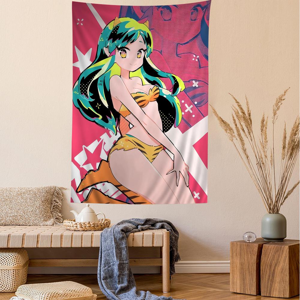 Urusei Yatsura Anime Cartoon Tapestry Wall Hanging Decoration Household Home Decor for Living Room Bedroom Dorm