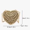 Heart Shape Diamond Evening Clutch Rhinestones Purse Ladies Bag Designer for Women Chain Shoulder Bag Small Bling
