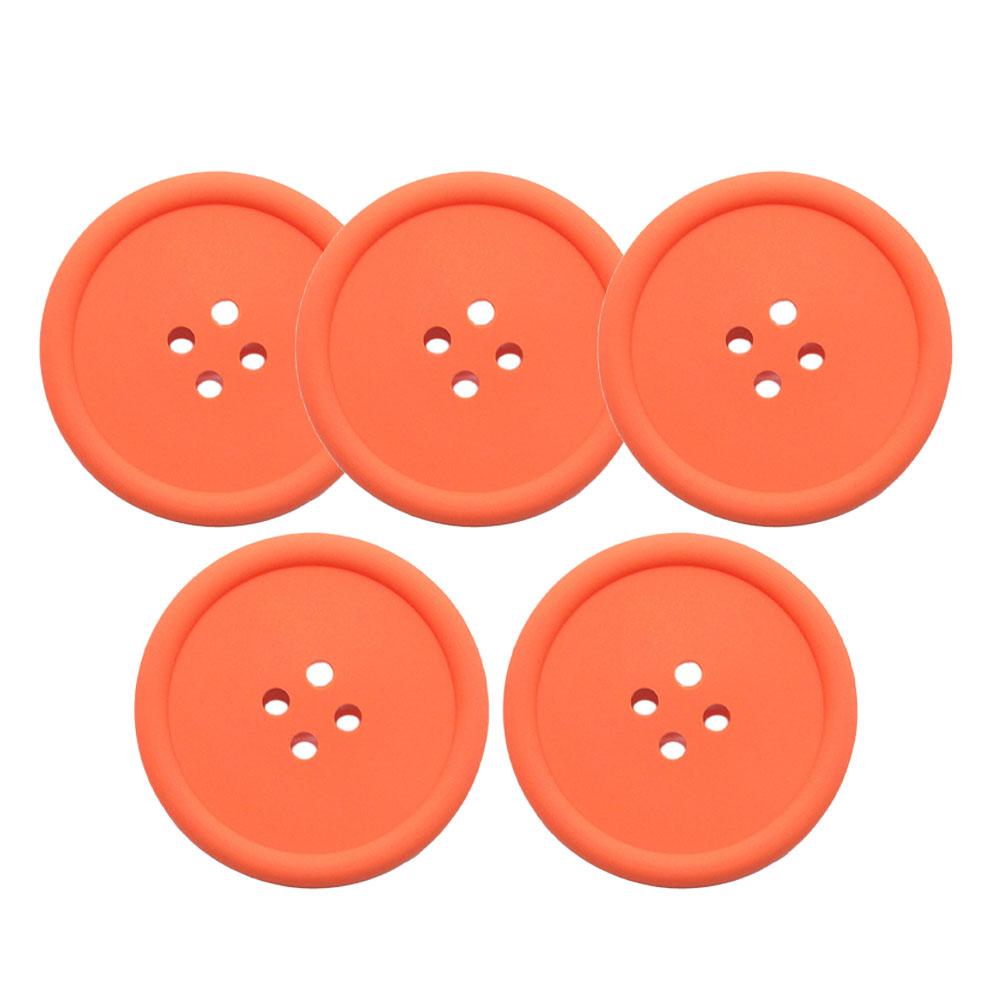 Coasters 8.8CM Button Styling Easy Cleaning High Flexibility
