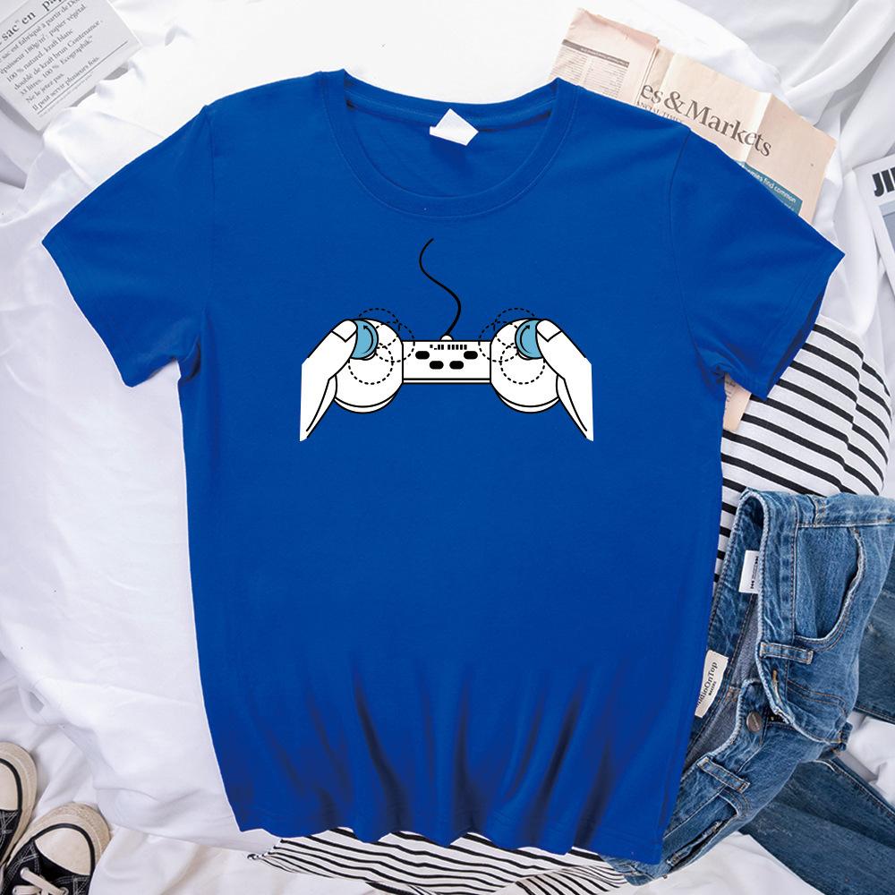 Neuartige kreative Spielkonsole 3D-gedrucktes Muster Damen-Shirt Kurzarm T-Shirt