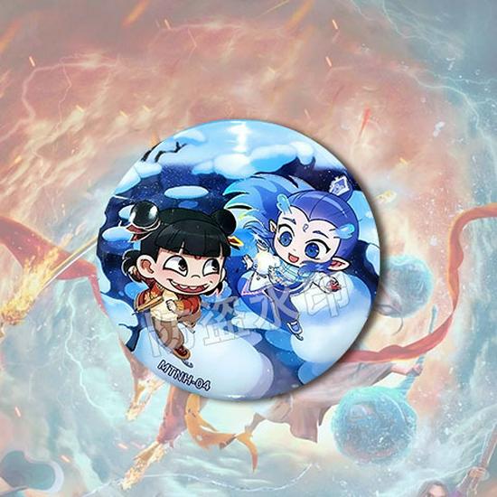 

Не Чжа: Демон Моря - Значок с блестками Ао Бин из Аниме-Атрибутики Четыре Сезона. 5.8cm Tinplate