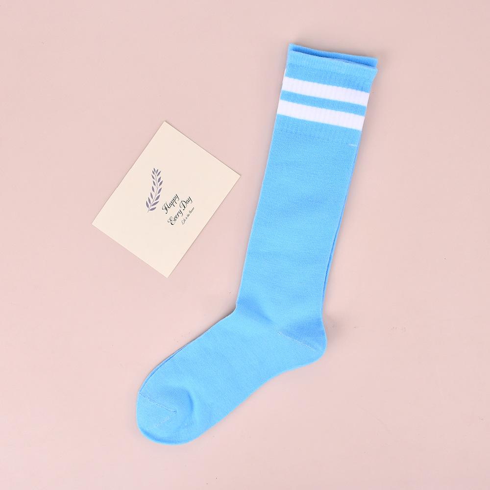 Children'S Stockings Girls' Summer Thin Boys' Football Socks Solid Color Cotton Socks High Tube White Socks Student Long Socks Tide