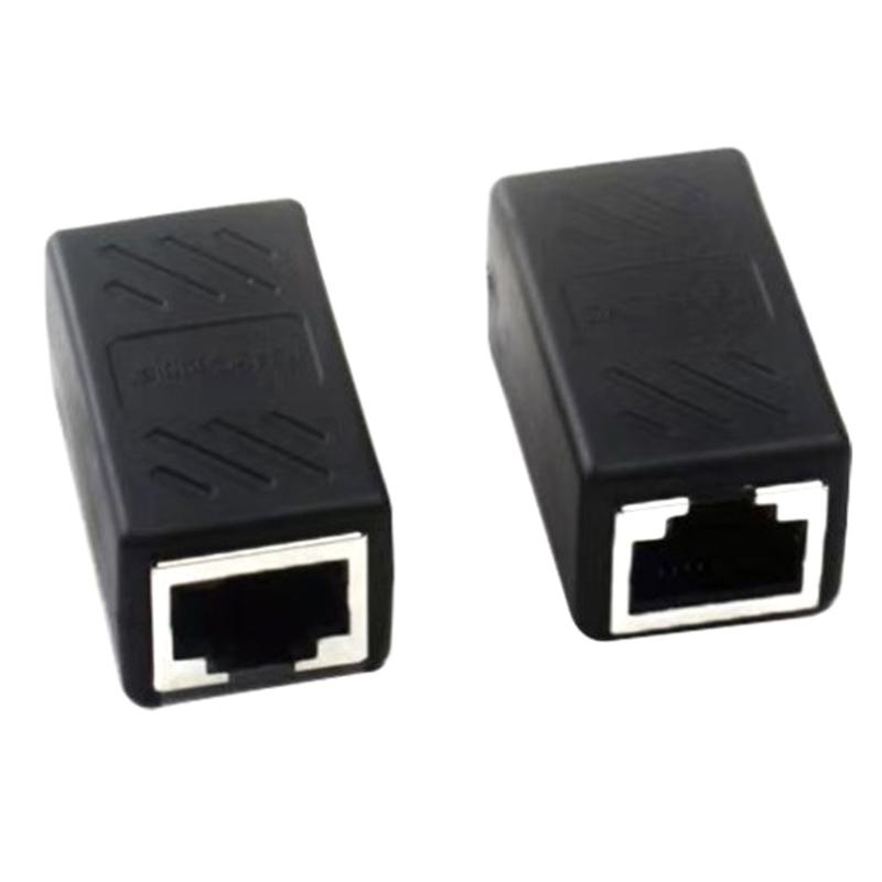 Rj45 Network Female Adapter Black Female To Female Connector Coupler Extender Rj 45 Ethernet Cable Extension Converter