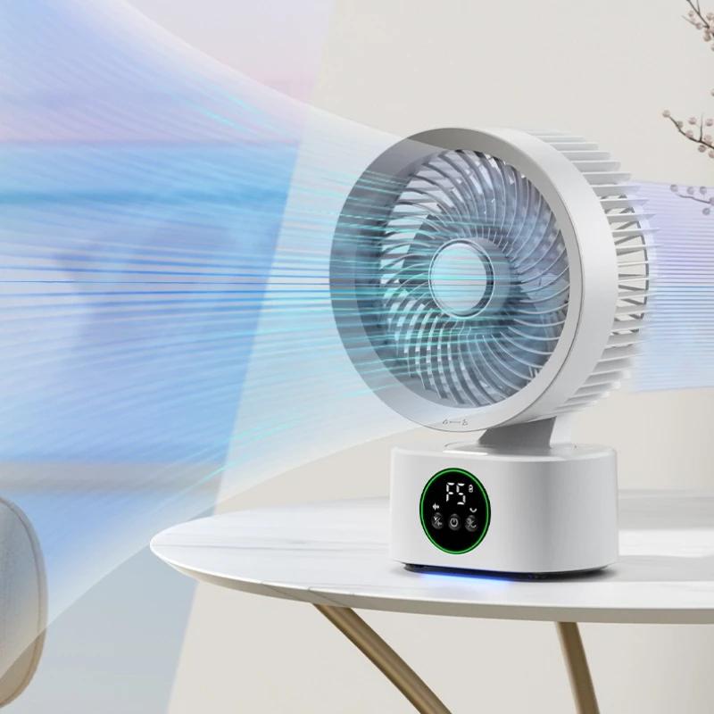 Small Cooler Rechargeable New Air Circulator Fan Home Desktop Long Lasting Power Voice Control Small Cooler Durable for Office