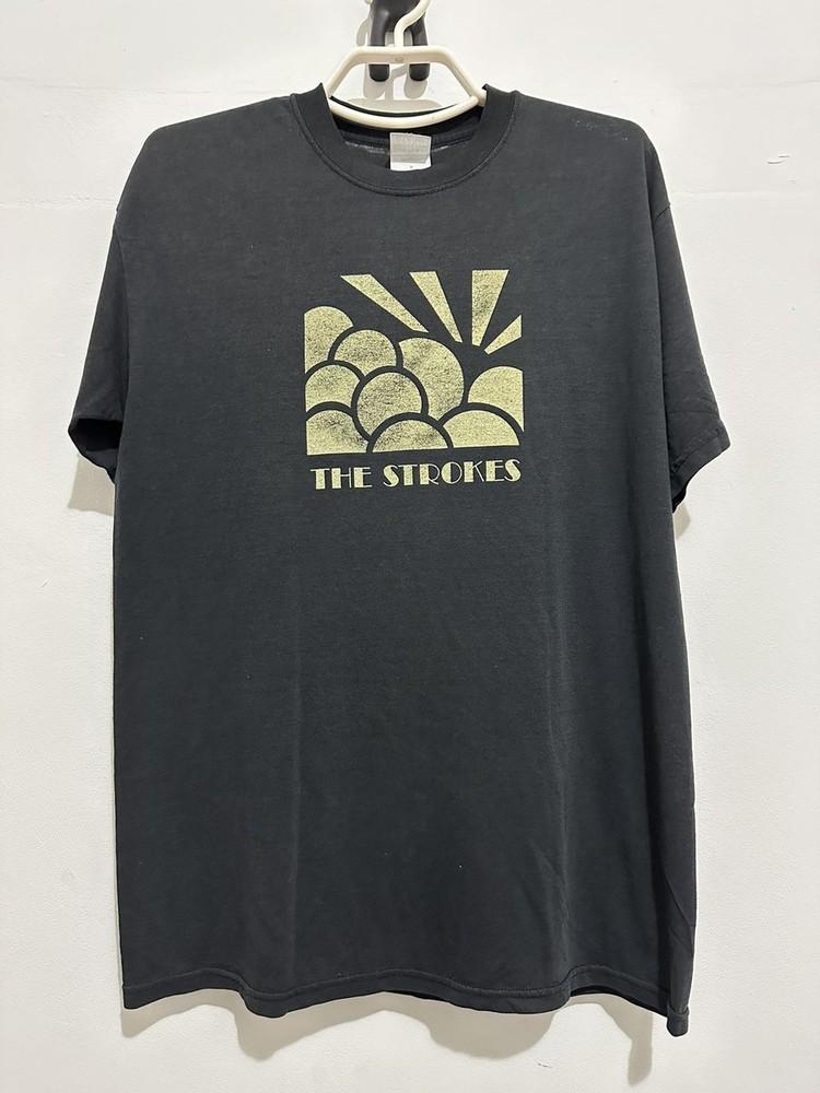 Vintage 00 s The Strokes Band Logo Black Unisex Tshirt Reprint S-5XL KH13156 Unisex T-Shirt L