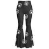 High Waist Bootcut Hosen für Damen Dehnbar Schlank geschnitten Lässige Hosen Yogahosen mit Aufdruck Geeignet für den täglichen Gebrauch