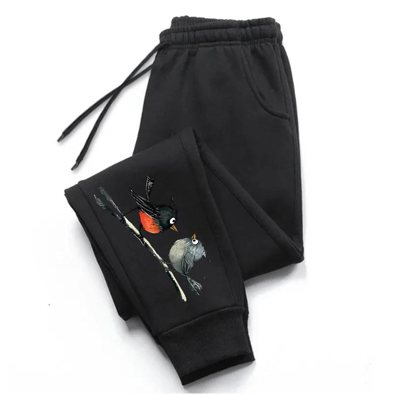 Women's Sweatpants Cute Cartoon Birds Printed Trousers All Season Daily Casual Sports Fitness Jogging Pants