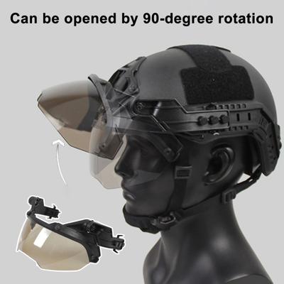 Tactical Helmet Flip Goggles Adjustable Windproof Sand-proof Breathable Men Women Outdoor Cycling Half Face Guard Anti-Fog Goggles