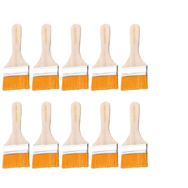 10Pieces Small Paint Brushes with Soft Bristles and Wood Handle Include Gloves for Wall Cabinets Fence and Touch Up