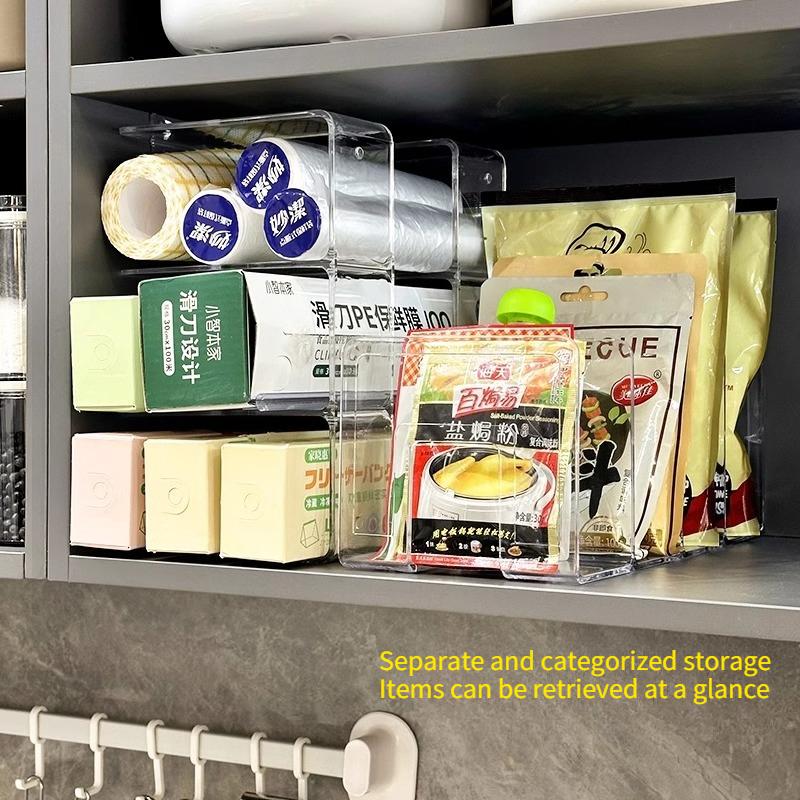Cling Film Storage Rack, Kitchen Cabinet Drawer Style, Fresh-keeping Bag, Seasoning and Miscellaneous Storage Rack
