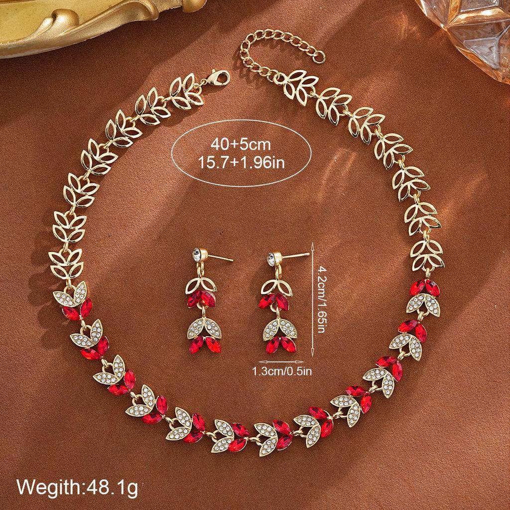 Hot-Selling Bridal Pendant Necklace & Earring Set - Fashionable Jewelry for Banquets