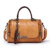 Women Vintage Fashion Bag Pu Leather HandBag Ladies Large Capacity Sling Bag with Tassel Pendant