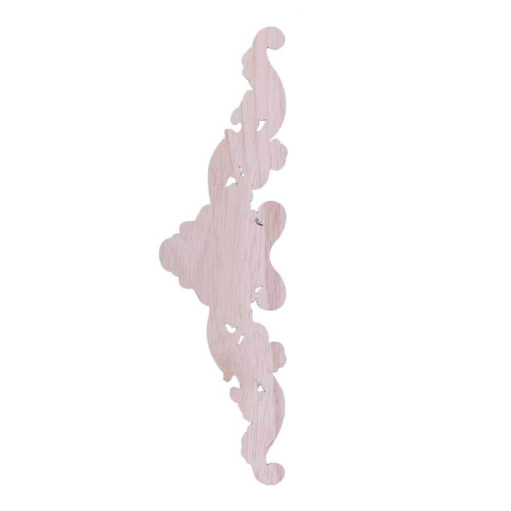 BHBL Wood Carved Corner Onlay Applique Frame Decor Furniture Craft Unpainted Type:20*5cm