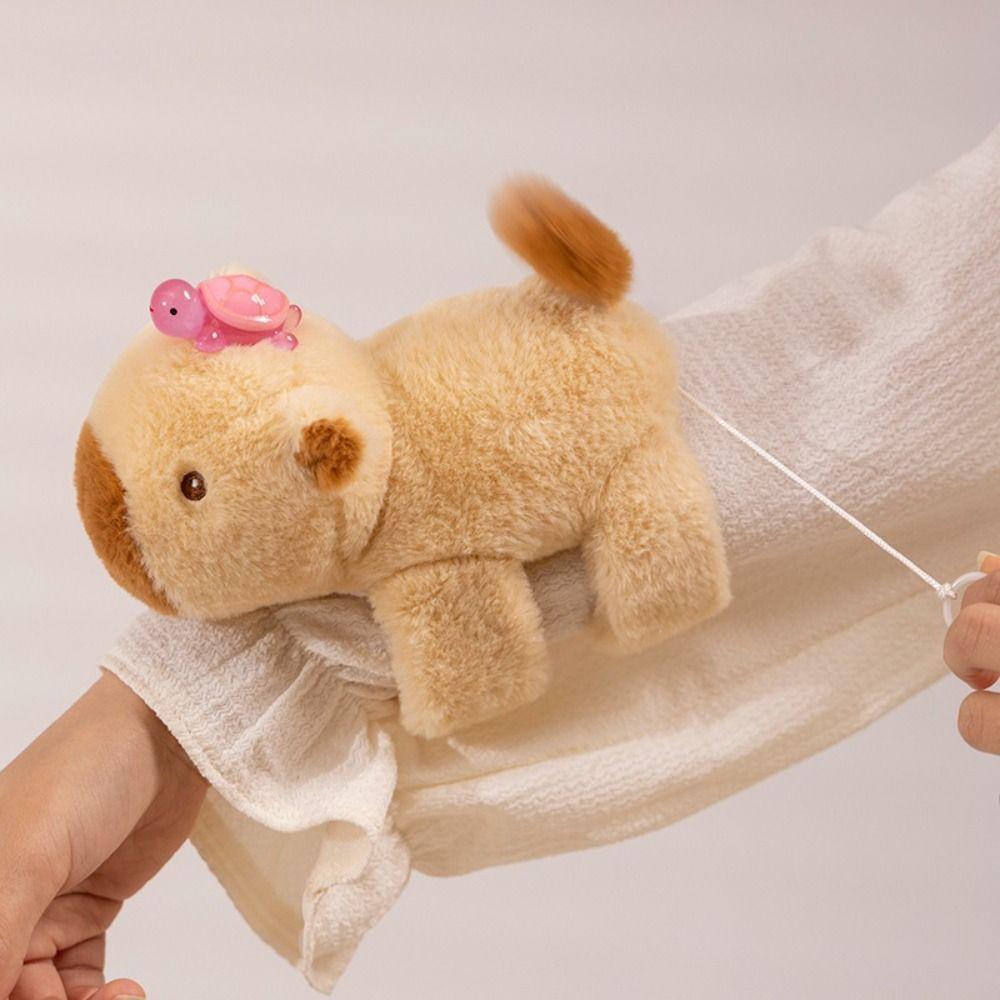 

Capybara Rodent Panda Plush Doll Slap Bracelet Simulation Capybara Plush Wrist Band Christmas Toy Style B