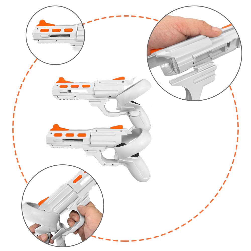 Upgrade VR Gaming Experience Controller Grips Gun Stock For Oculus Quest 2 Accessories Gun Shooting Games Bracket Handle