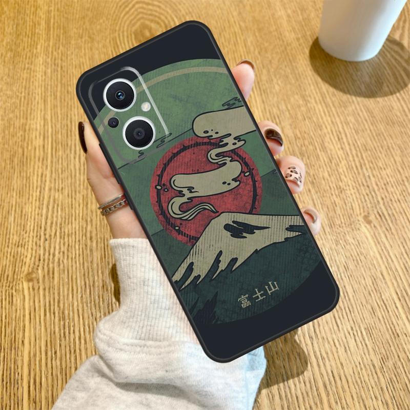 Japanese art Mount Fuji Funda For OPPO Reno 13 F 14F 12F 11F 8T 7 8 Lite 10 11 12 14 OPPO Find X5 X6 X8 X9 Pro Case